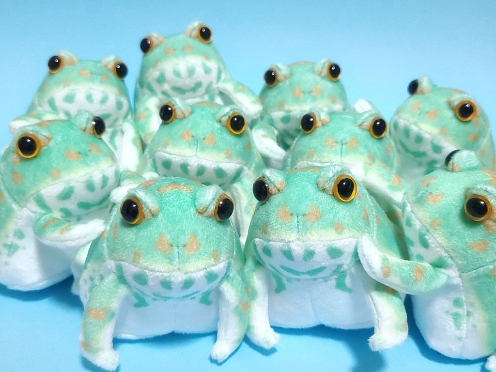 本物そっくりチャコガエルぬいぐるみ🐸（ミントカラー）