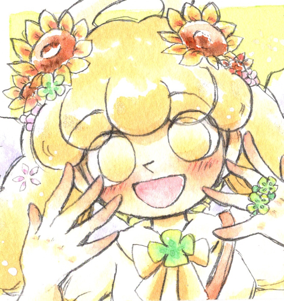 9×9サイズ 水彩ミニ原画 ポップンミュージック