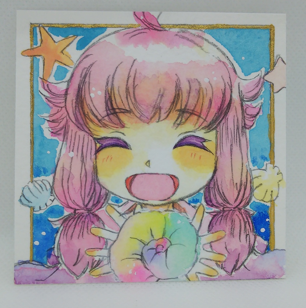 9×9サイズ 水彩ミニ原画 刀剣乱舞