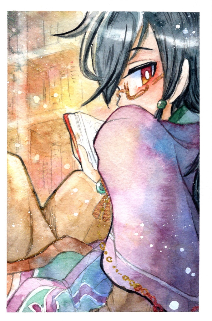 はがきサイズ 水彩原画