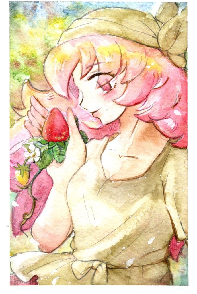 はがきサイズ 水彩原画