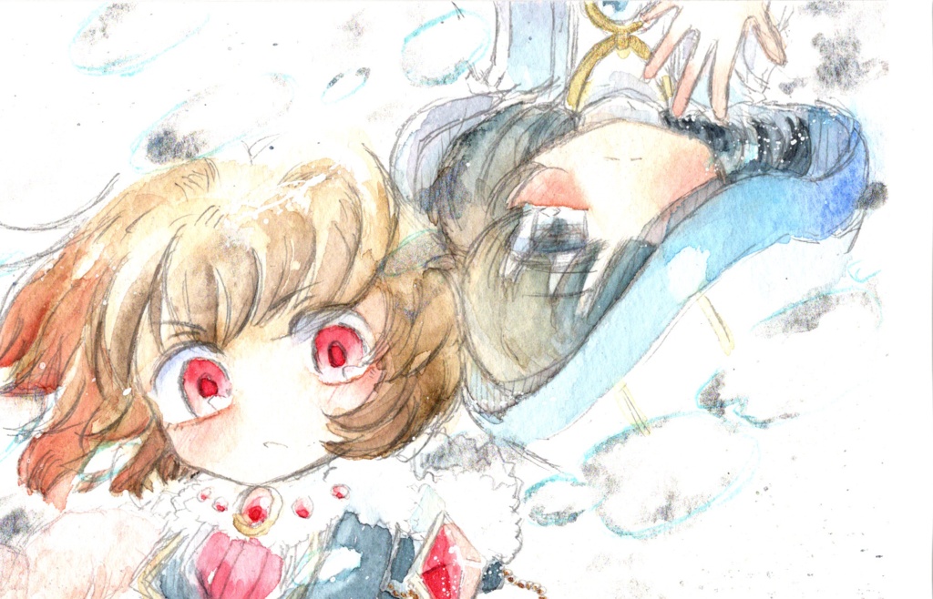 はがきサイズ　水彩原画