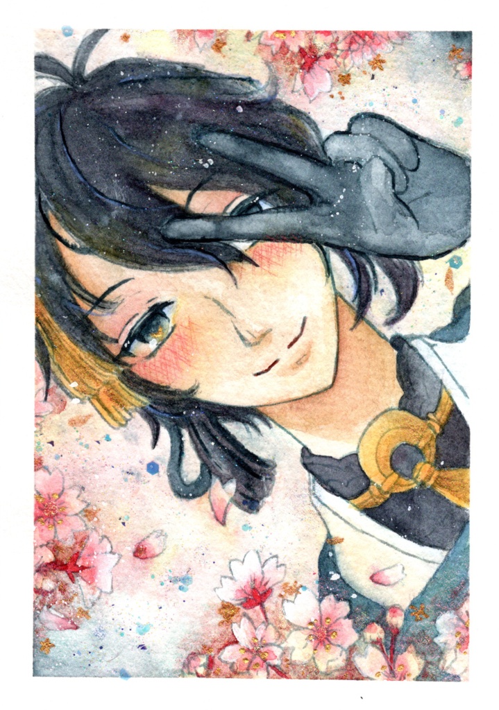 刀剣乱舞 【はがきサイズ 水彩原画】