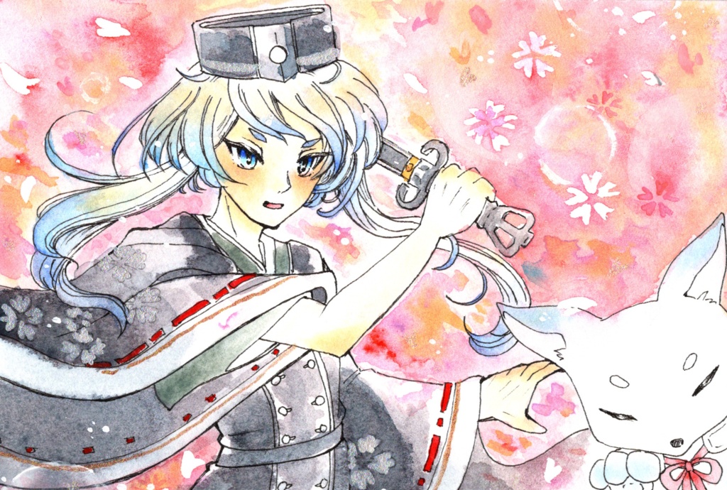 刀剣乱舞 【はがきサイズ 水彩原画】