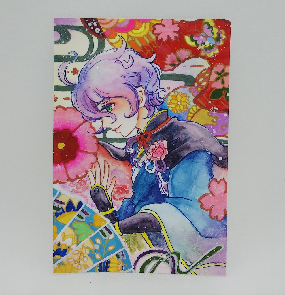 歌仙兼定 【はがきサイズ 水彩原画】