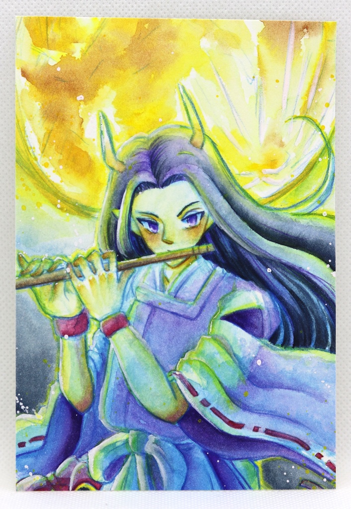 キャンバスアート　水彩画　原画　未来の王様　手描きイラスト　アナログ 水彩原画 未来の王様 - sinrabansyou1223 - BOOTH