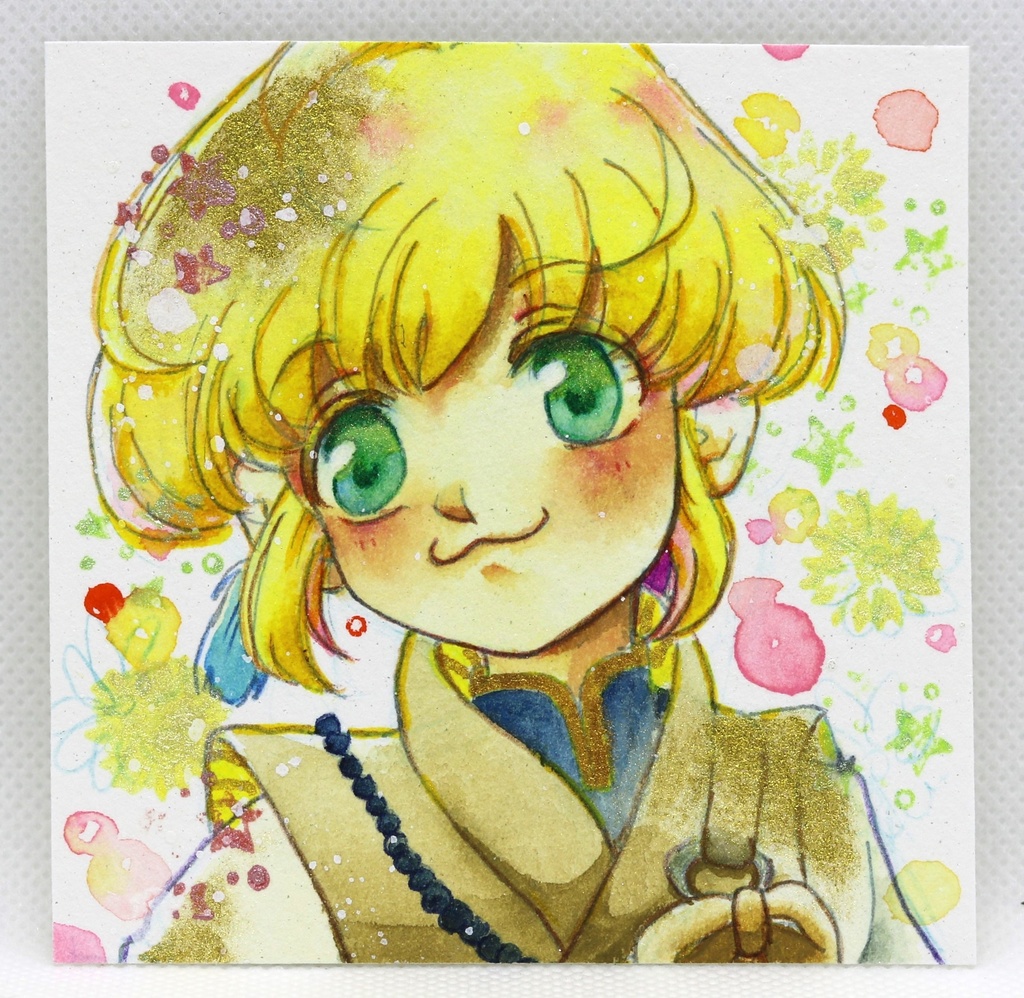太閤左文字【9×9サイズ 水彩原画】