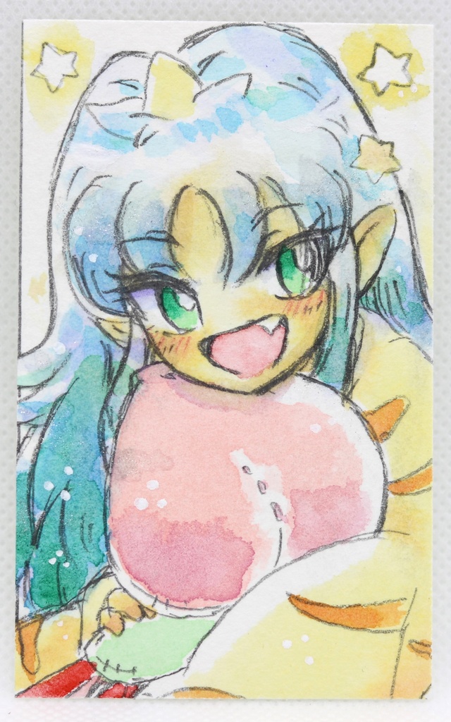 ワンコイン名刺サイズ水彩原画 【500円】