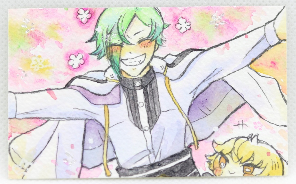 ワンコイン名刺サイズ水彩原画 【500円】