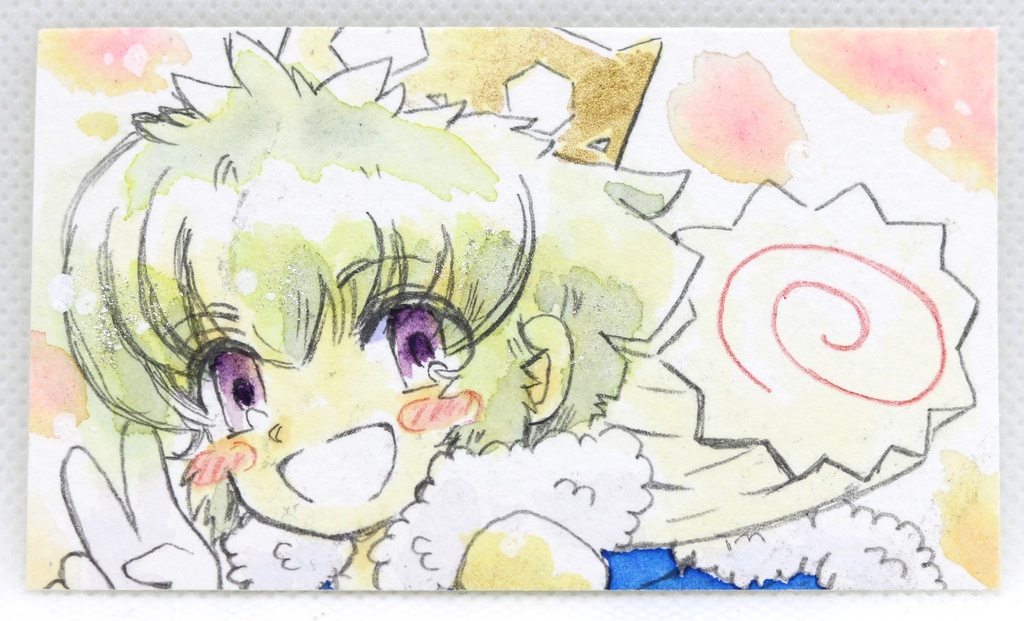 ワンコイン名刺サイズ水彩原画 【500円】