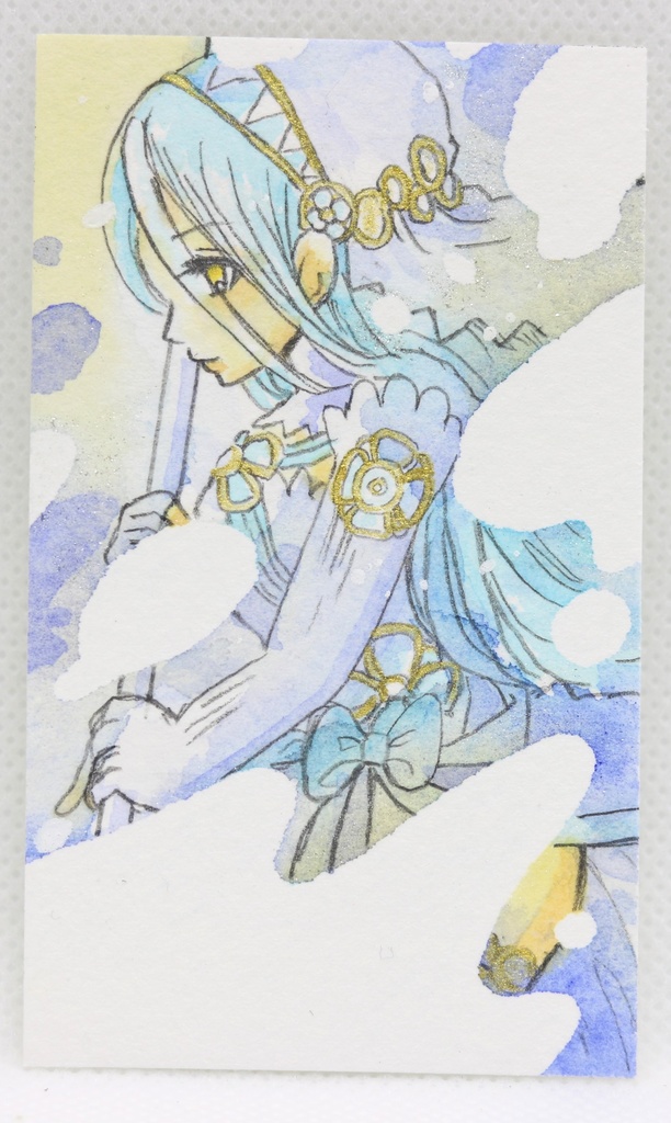 ワンコイン名刺サイズ水彩原画 【500円】