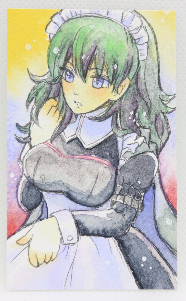 ワンコイン名刺サイズ水彩原画 【500円】