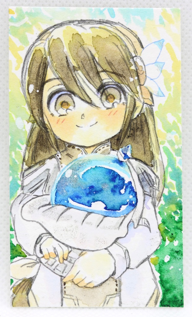 ワンコイン名刺サイズ水彩原画 【500円】