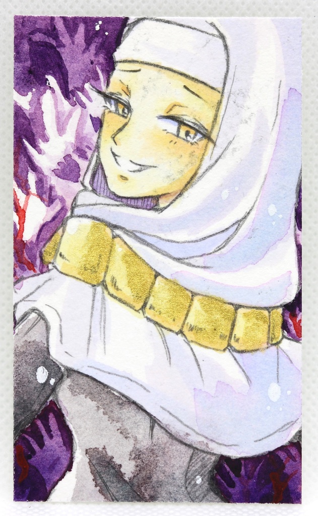 ワンコイン名刺サイズ水彩原画 【500円】