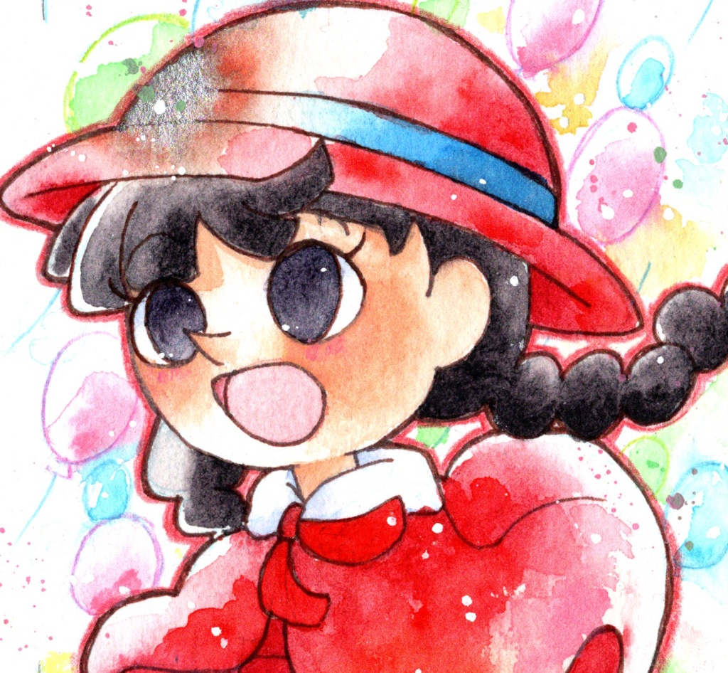 アンナ【9×9サイズ 水彩原画】