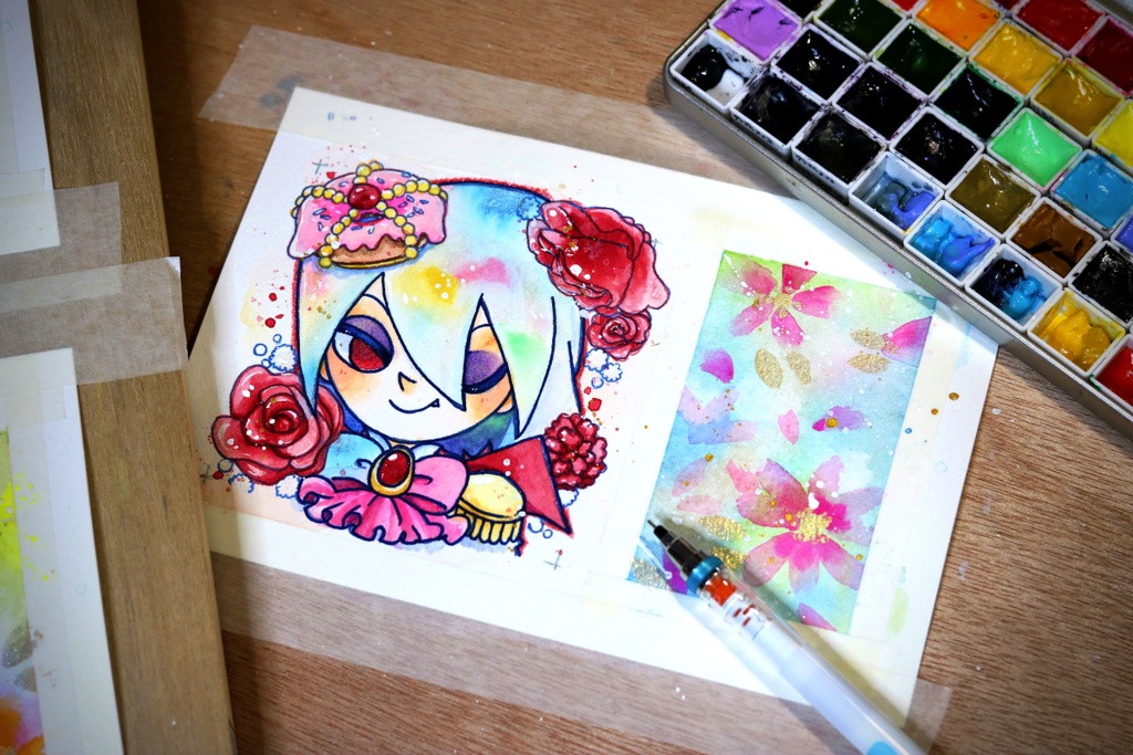 ユーリ【9×9サイズ　水彩原画】