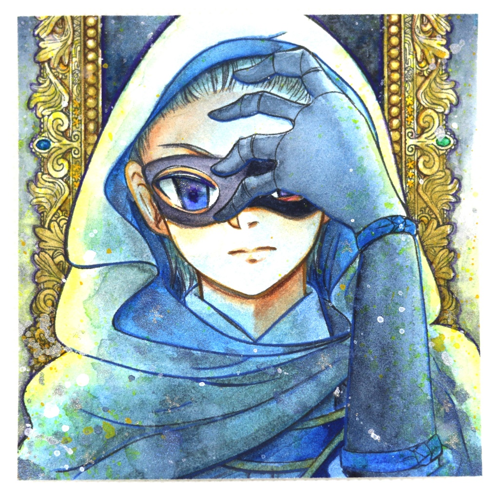 山姥切長義【9×9サイズ 水彩原画】