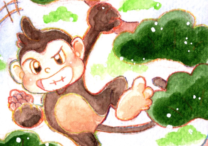 新鬼ヶ島ATCサイズ水彩原画