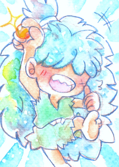 新鬼ヶ島ATCサイズ水彩原画