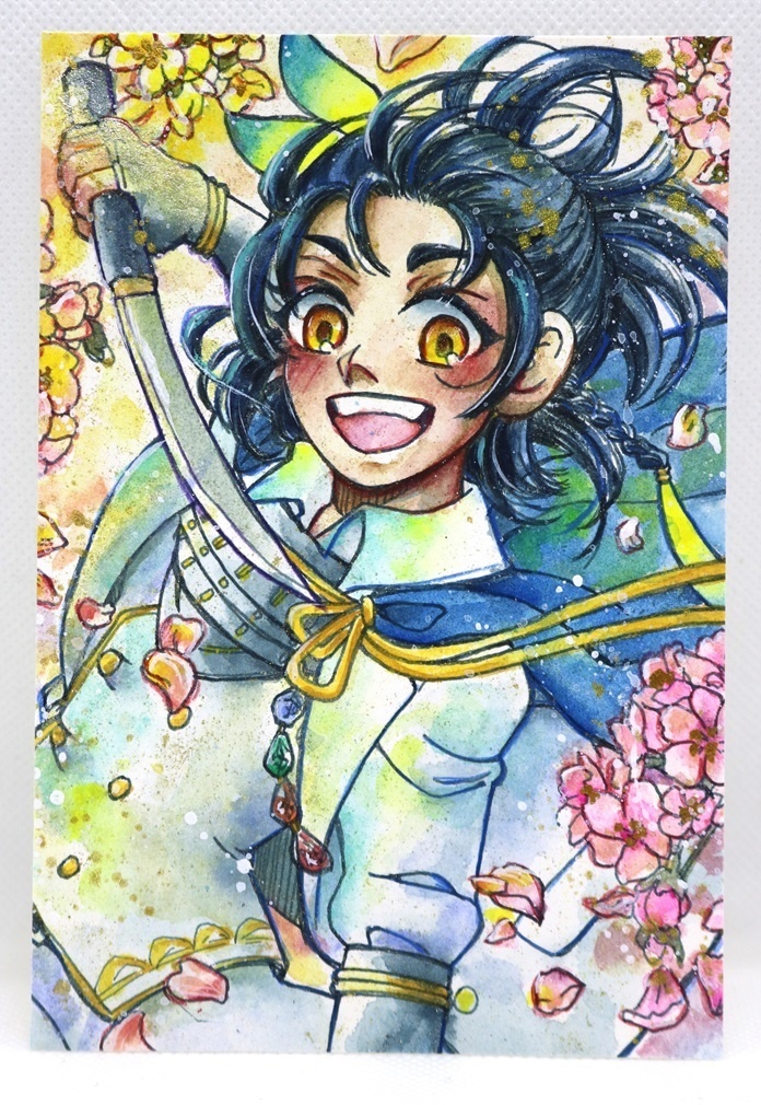 太鼓鐘貞宗【はがきサイズ 水彩原画】