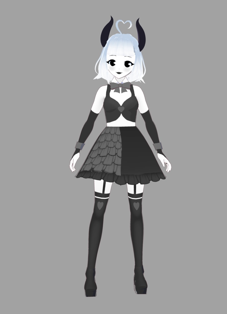 -Vroid model- 30s Cartoon demon + pngtuber