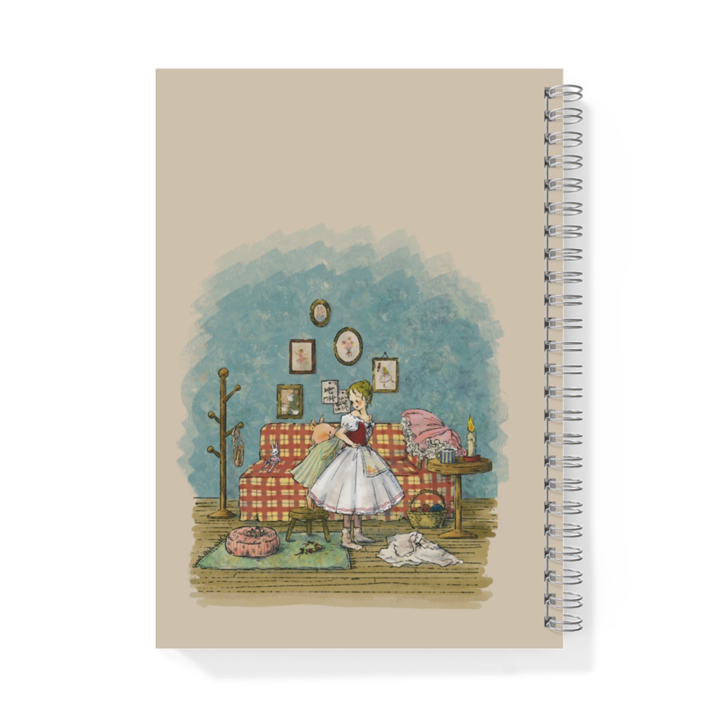 a girl and a little pig ballerina ノート