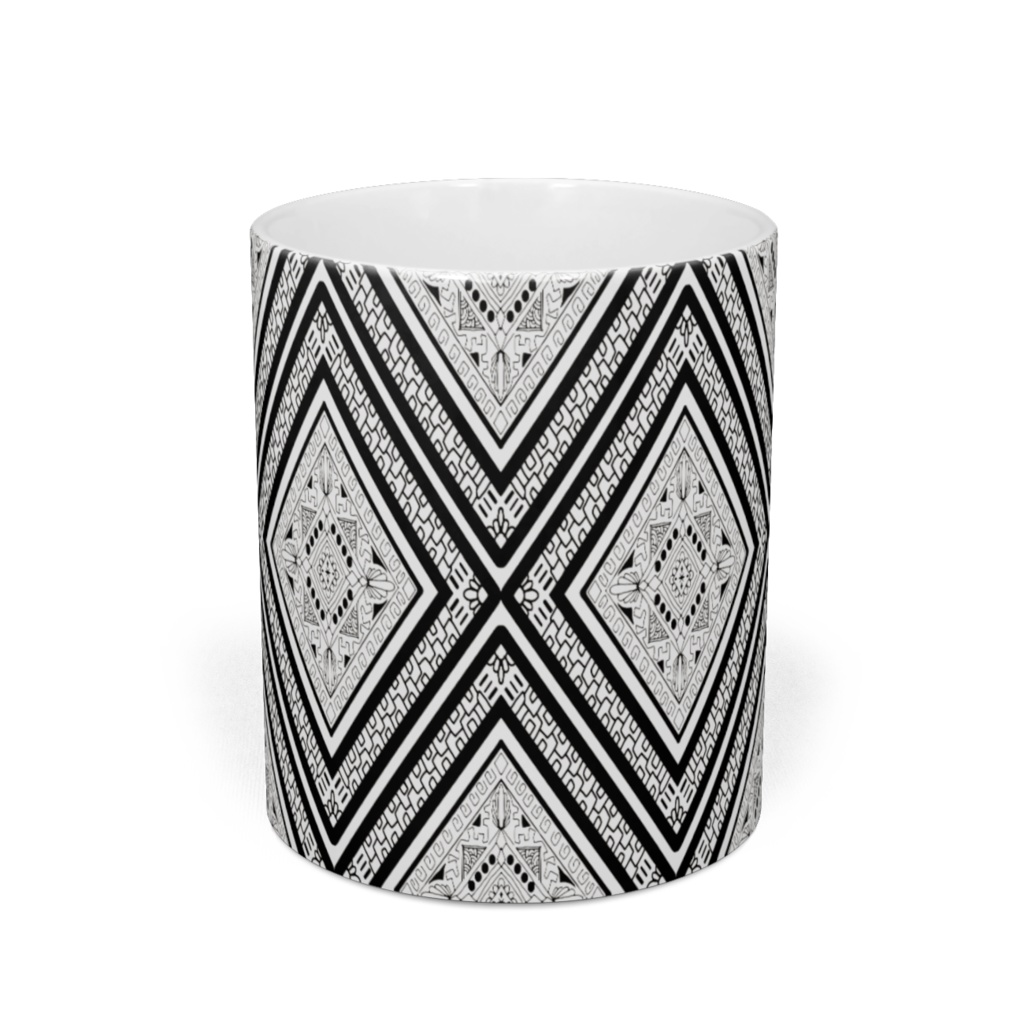 【オリジナル】スクエアマグカップ【ゼンタングル風】