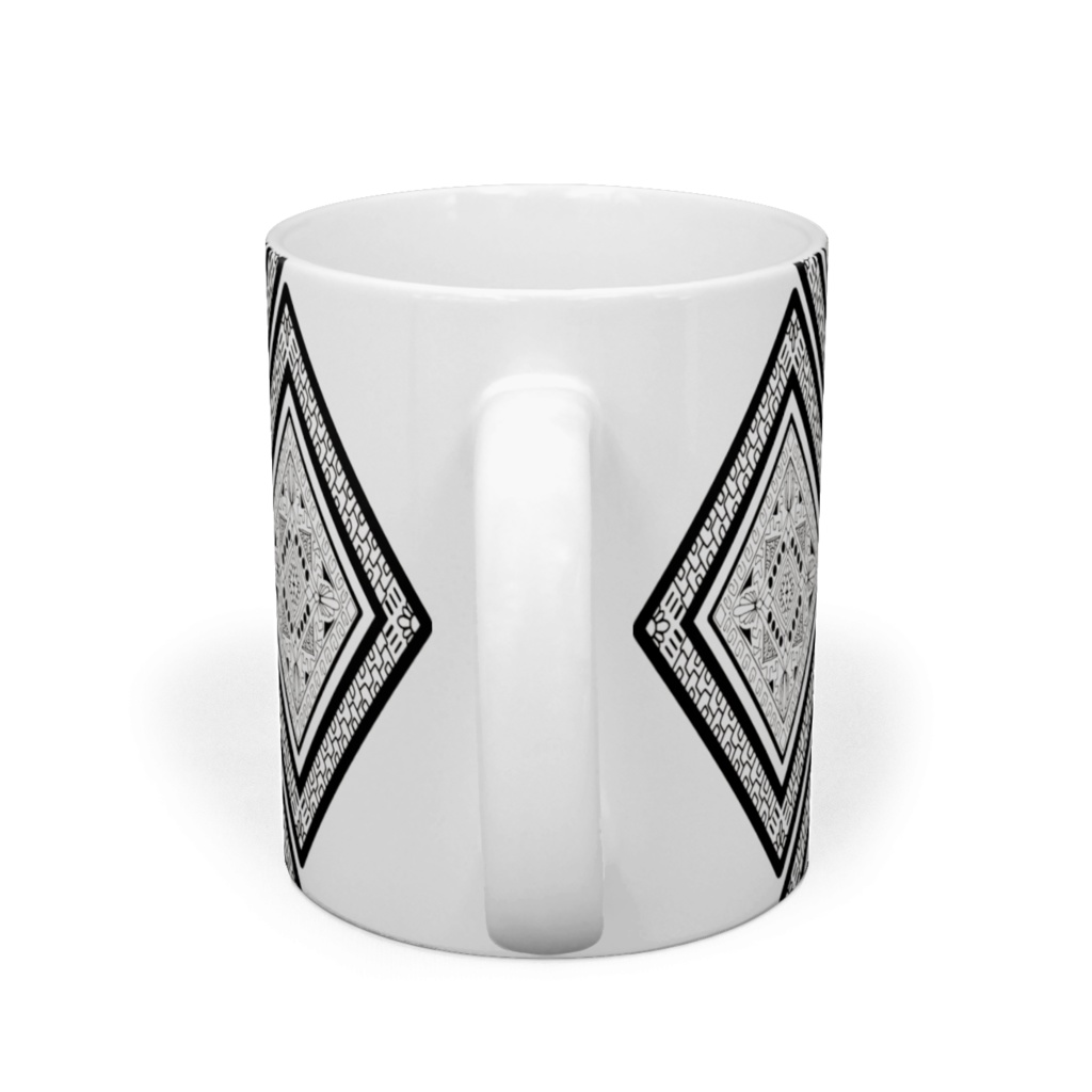 【オリジナル】スクエアマグカップ【ゼンタングル風】