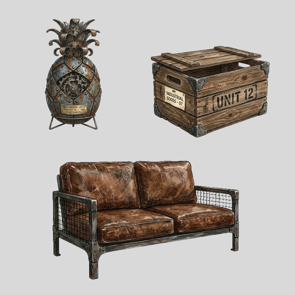 Industrial Interior – 10 PNG Cliparts