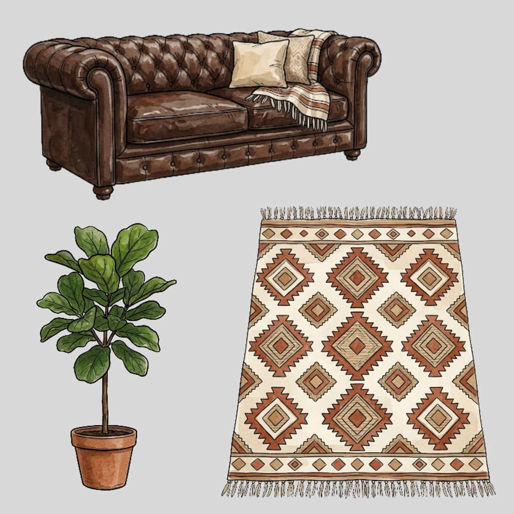 Brooklyn Interior Items – 11 PNG Cliparts