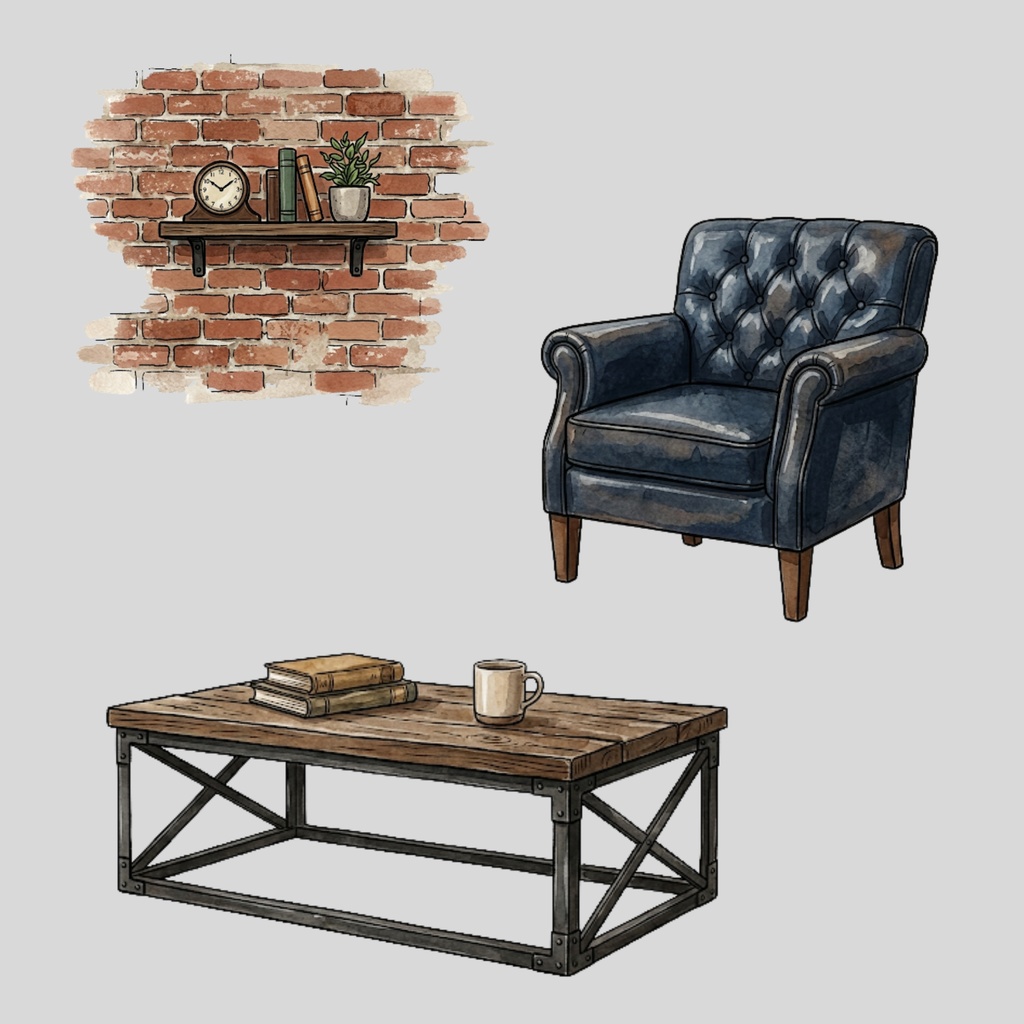 Brooklyn Interior Items – 11 PNG Cliparts