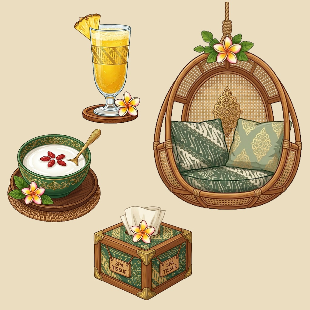 Asian Resort Style - 10 PNG Cliparts