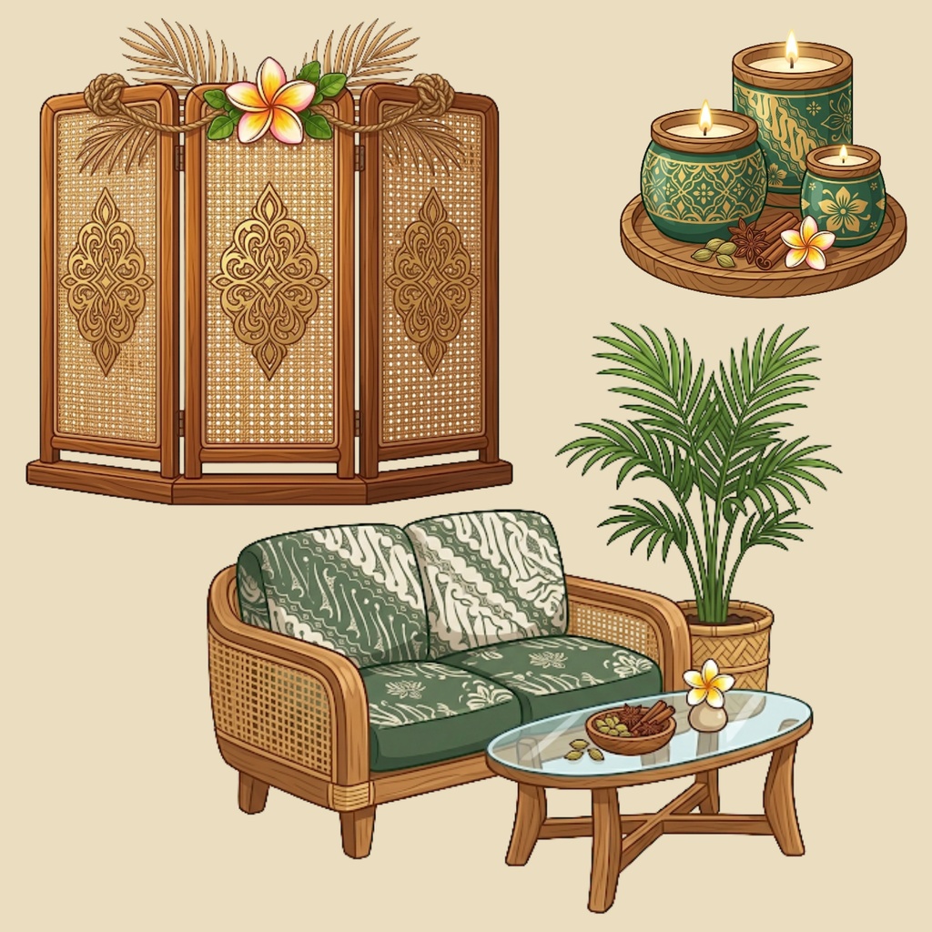 Asian Resort Style - 10 PNG Cliparts