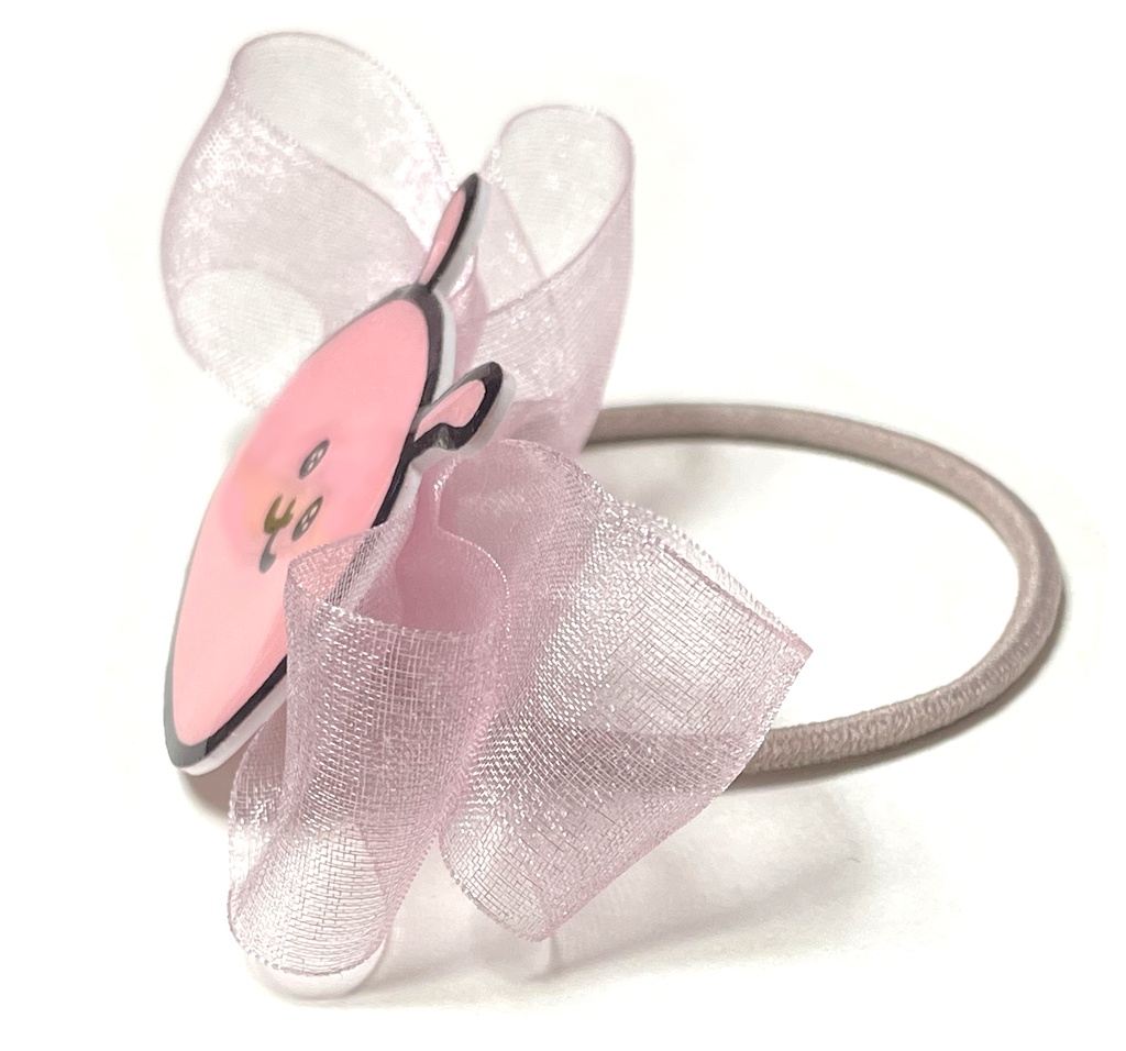 うさぎゴム(パステルピンクリボン)