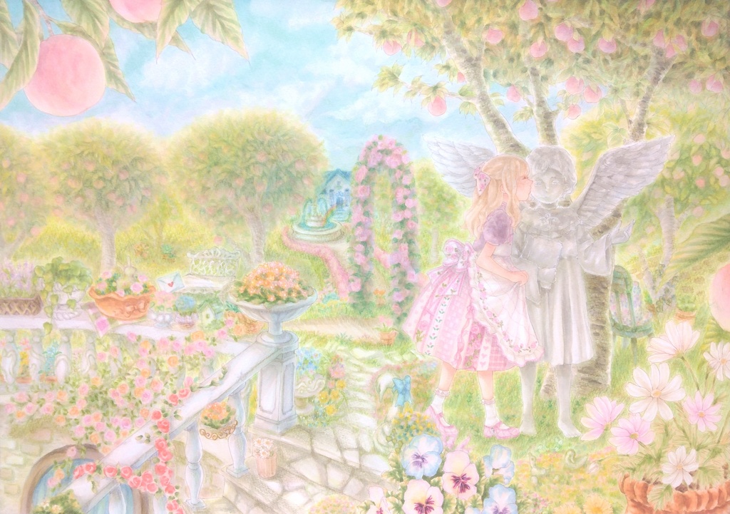 『静かな桃園』原画