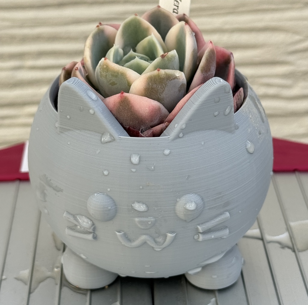 ネコの植木鉢 受け皿つき