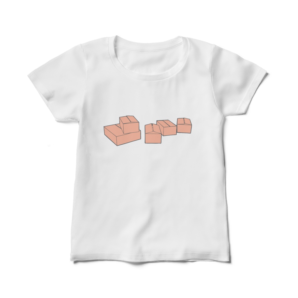 ダンボールTシャツ(レディース白)