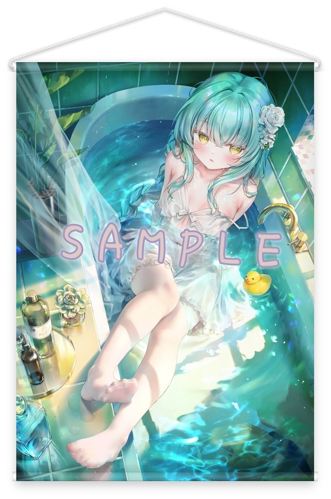 【在庫限り】鬼針草先生 描き下ろし「ピローサちゃん」Wスエードタペストリー
