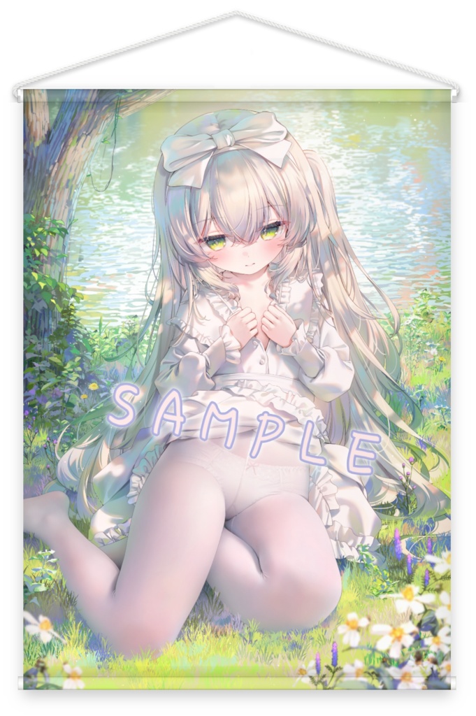 【在庫限り】鬼針草先生 描き下ろし「ニディアちゃん」Wスエードタペストリー