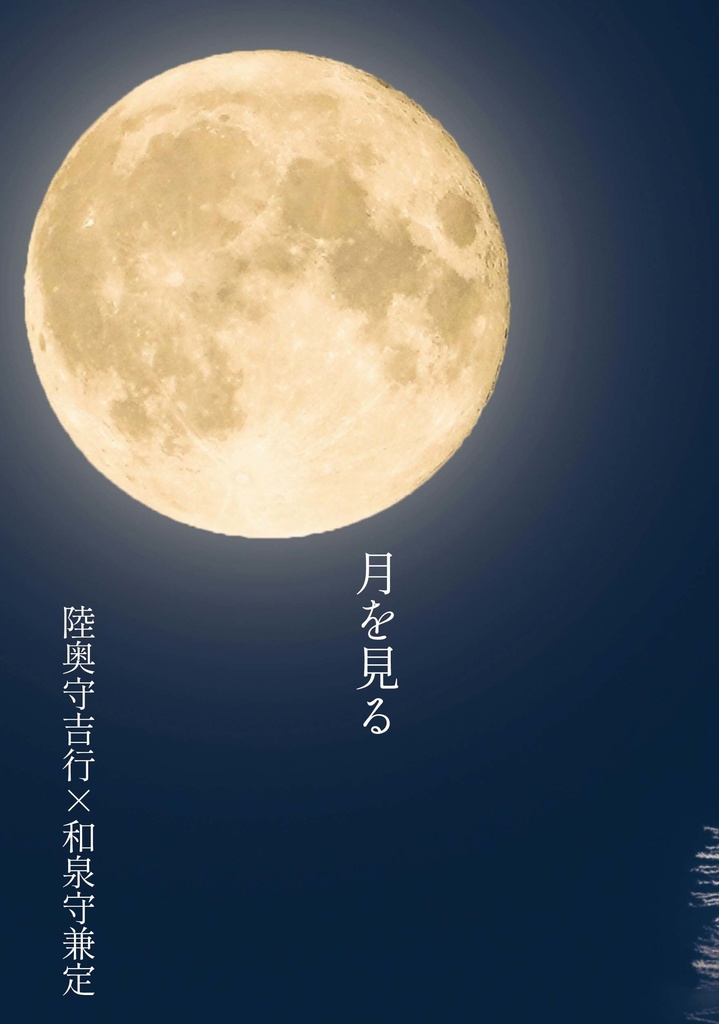 月を見る