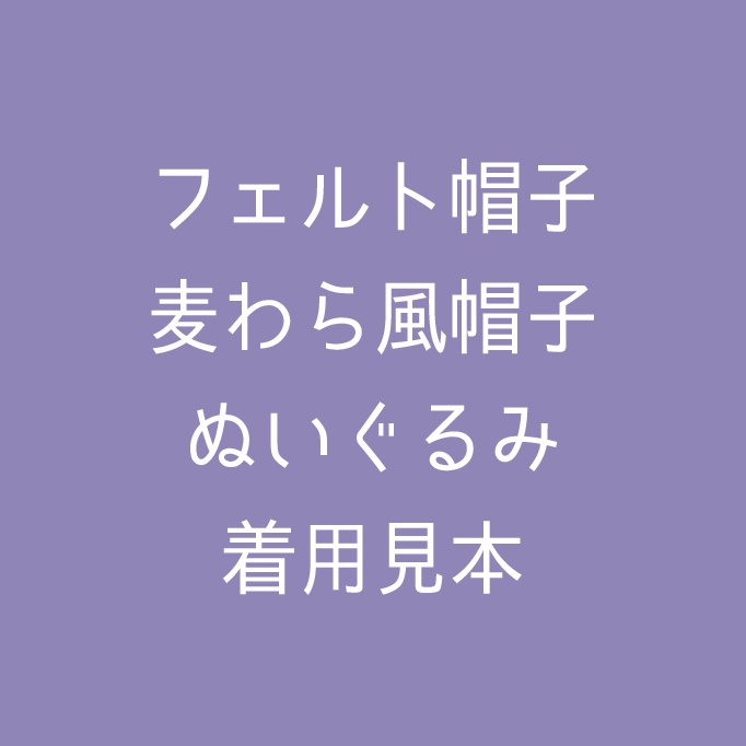 ぬいぐるみ用帽子着用見本