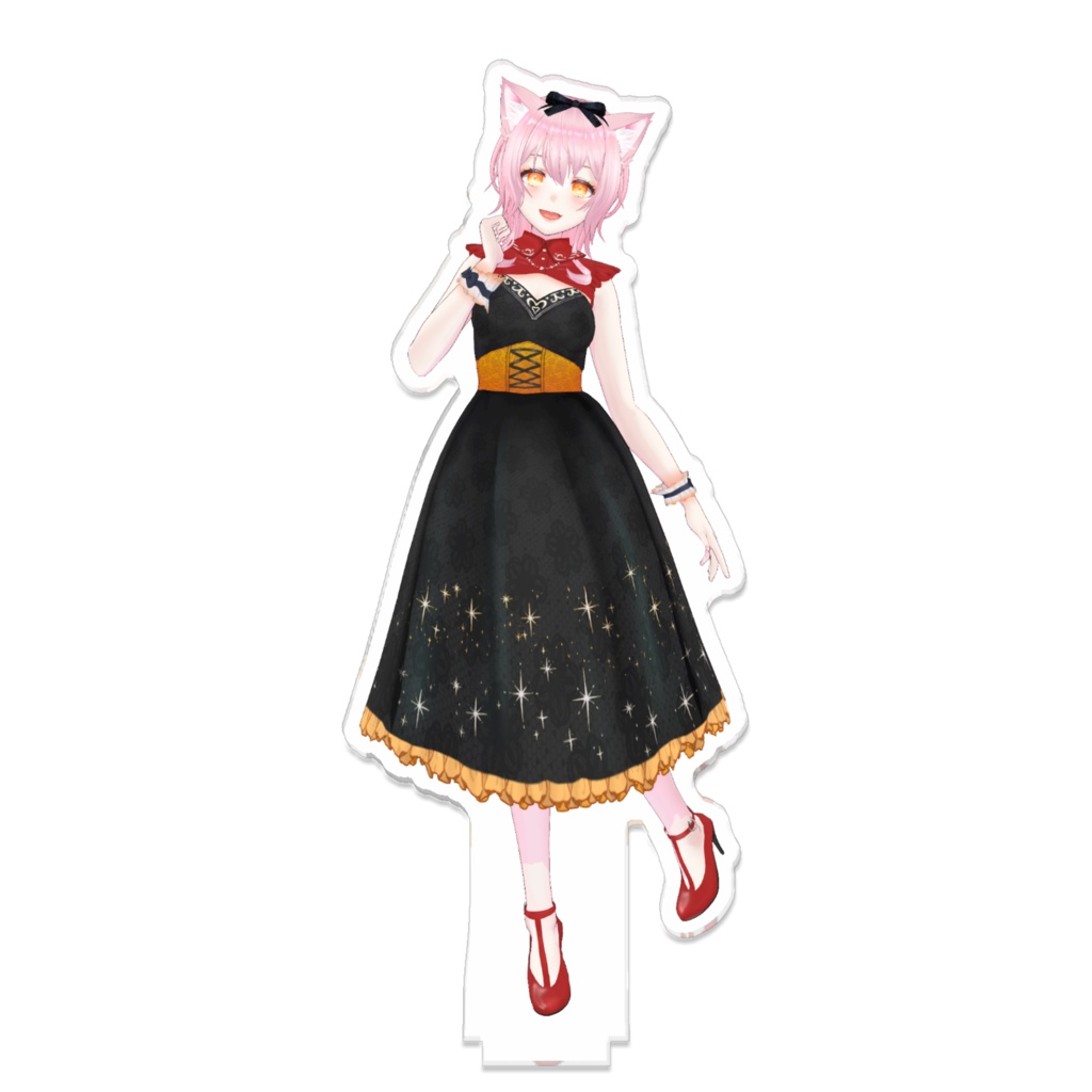 2周年記念つながるまにゃ(黒ドレス)