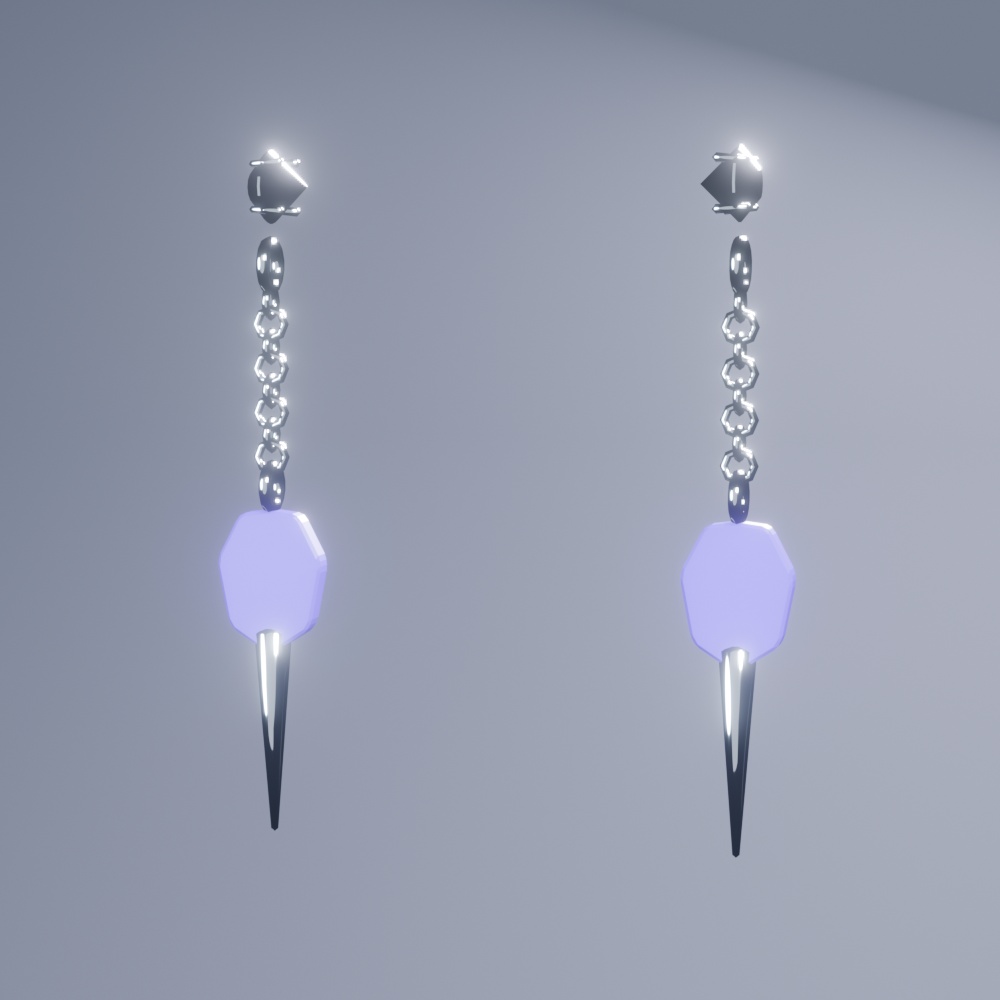 月雫の結晶|VRChat向け 4点アクセサリーセット【PhysBone設定済み】