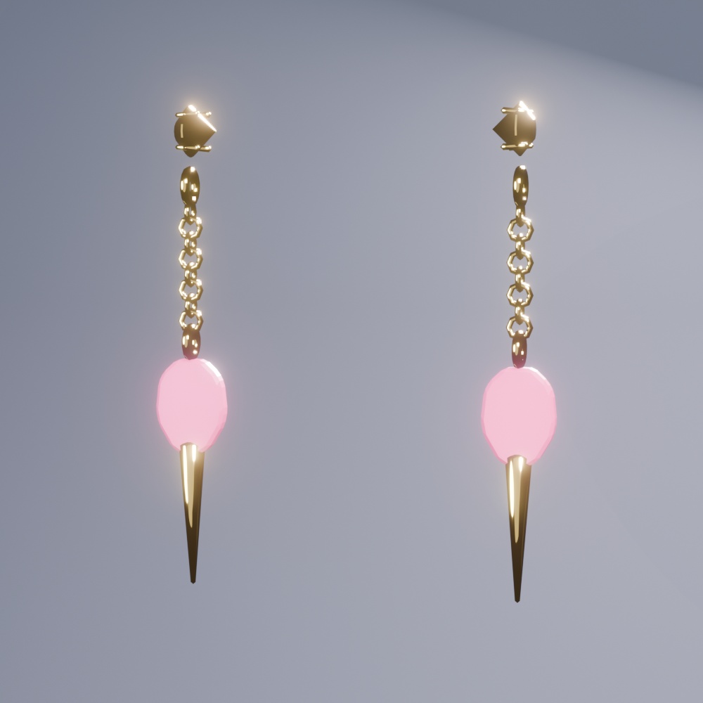翠花のしずく|VRChat向け 2点アクセサリーセット【PhysBone設定済み】