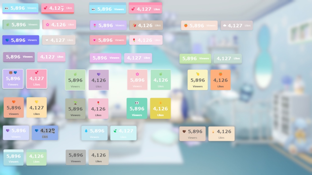 わんコメ用 同接・視聴者数 & 高評価をリアルタイム表示【カスタマイズ対応! 豊富なプリセット付き】