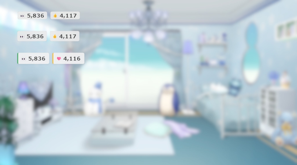 わんコメ用 同接・視聴者数 & 高評価をリアルタイム表示【カスタマイズ対応! 豊富なプリセット付き】