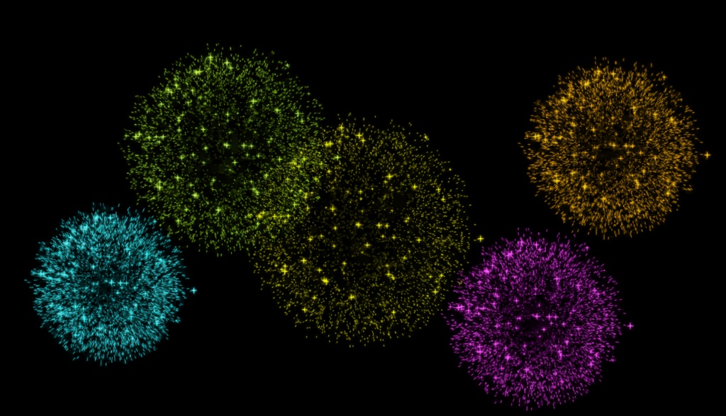 【配信演出素材】透過花火アニメ WebM, MOV【透過動画素材】