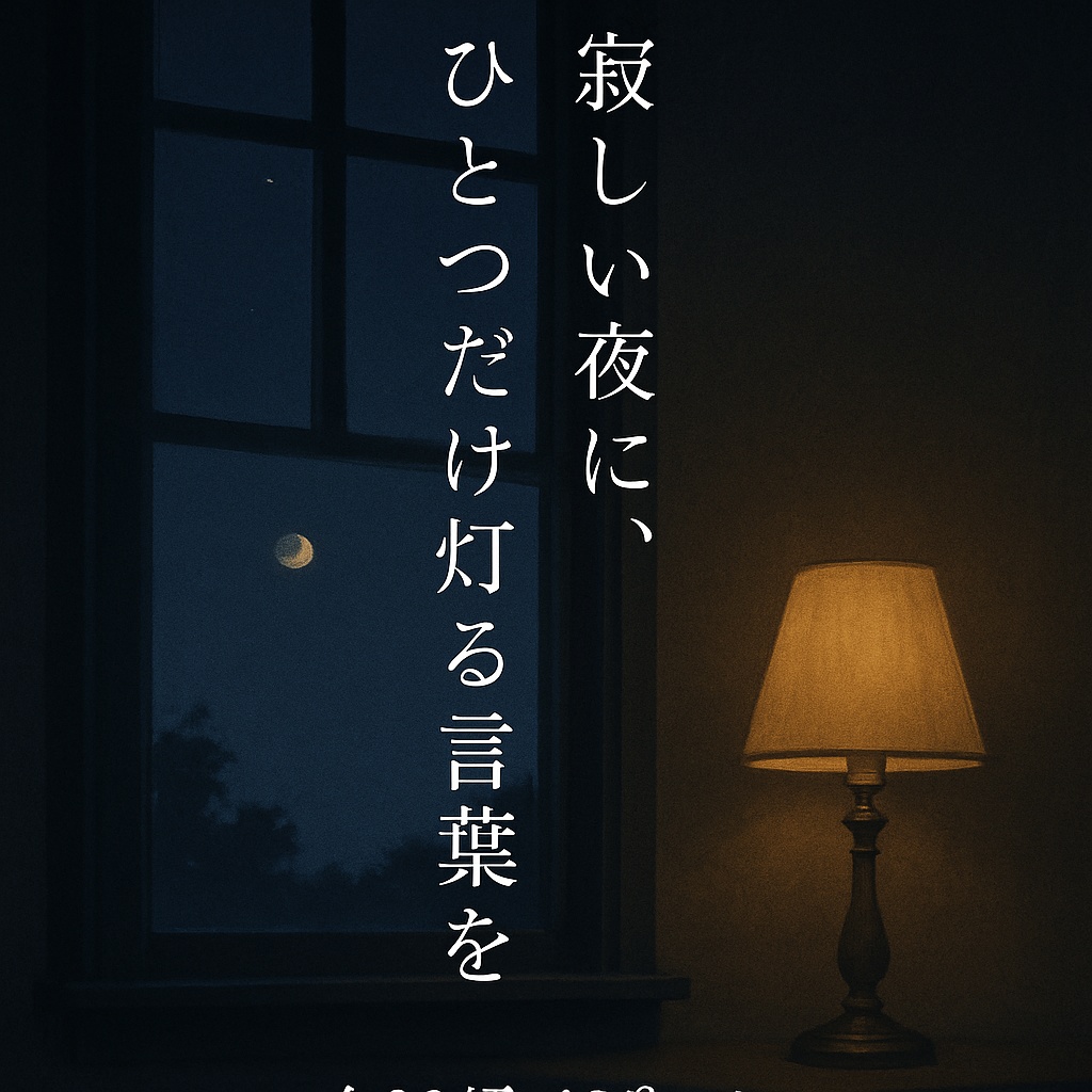 寂しい夜に、ひとつだけ灯る言葉を|全20編・AI詩集(PDF)