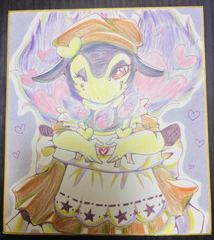 ヒスイバクフーン手描き小色紙【最終値下げ】