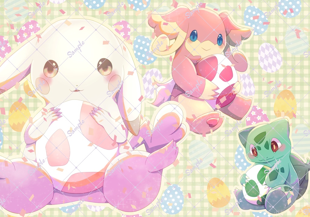 『ぽこぽこ・あ・タマゴ』表紙イラスト布ポスター